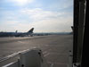 The view from the back of the Lufthansa airport at Frankfurt